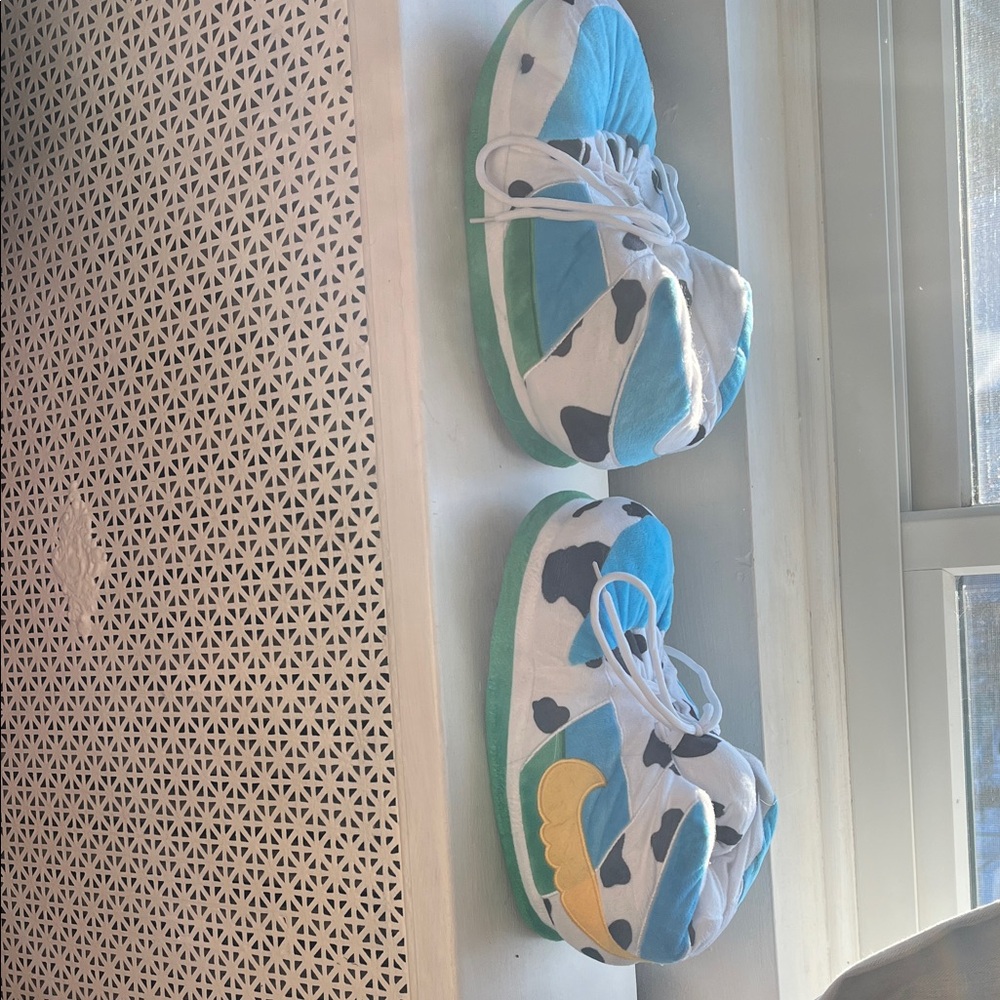 Nike Blue and White fluffy Shoes